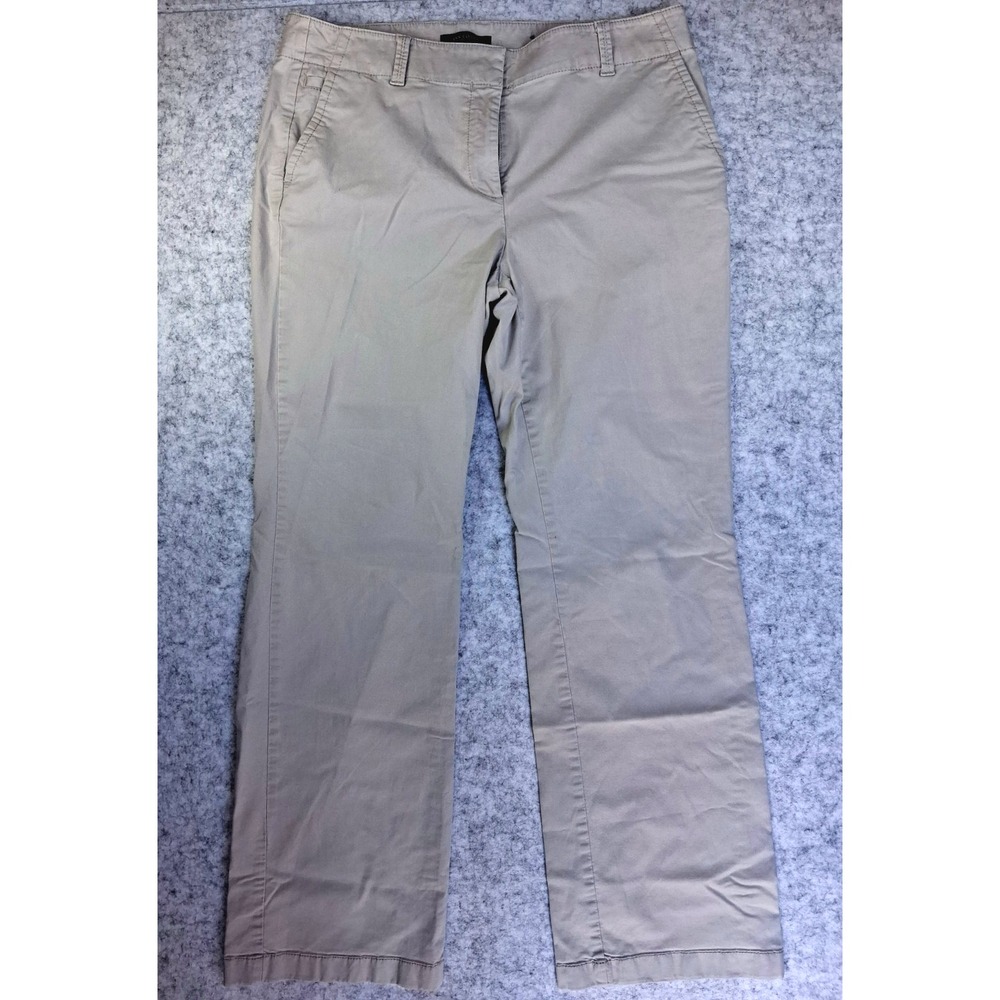 Ann Taylor Women Chino Pants 10 Khaki Tan Stretch Casual Career